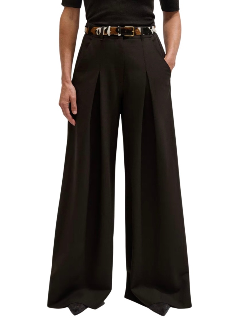 ME+EM Ultra Wide-Leg Pant Ganache Brown $445 NWOT Sz 6 - Picture 3 of 5